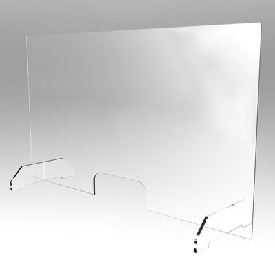 качество  Clear Acrylic Plexiglass Glass Shield Office Sneeze Guard 80cmx60cm завод