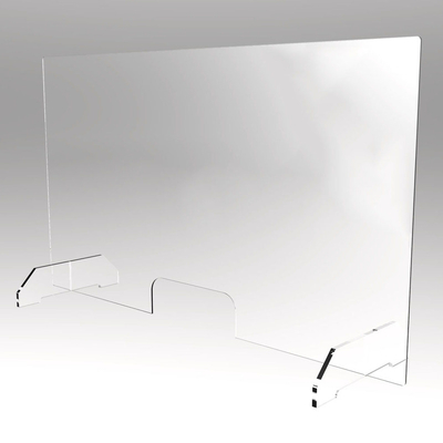 Clear Acrylic Plexiglass Glass Shield Office Sneeze Guard 80cmx60cm